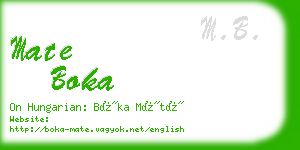 mate boka business card